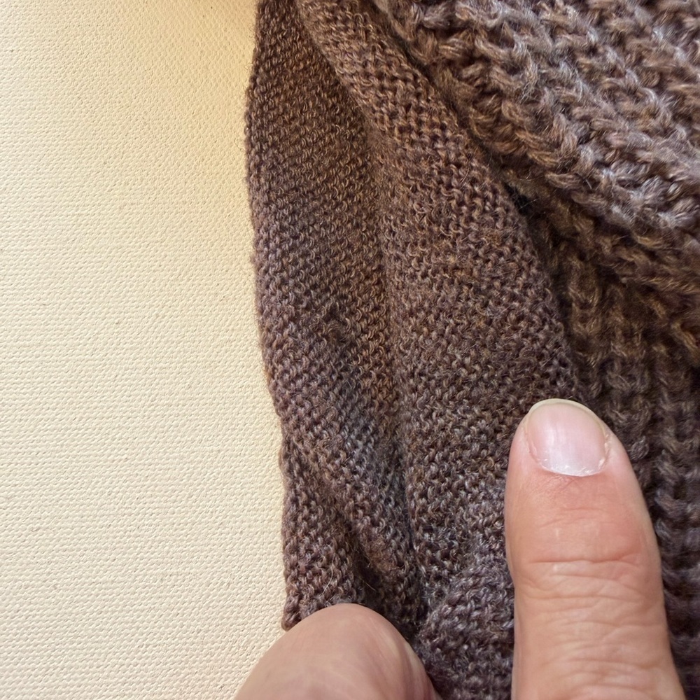 Vintage 70-80's Susan Ess Knit Cardigan with hole in pocket Size L (P) - Picture 3 of 6
